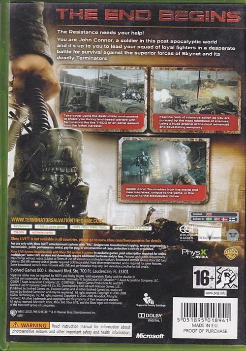 Terminator Salvation - XBOX 360 (B Grade) (Genbrug)